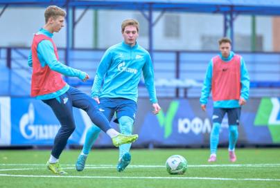 Тренировка «Зенита»-м перед матчем с «Акрон — Академия Коноплева»-м