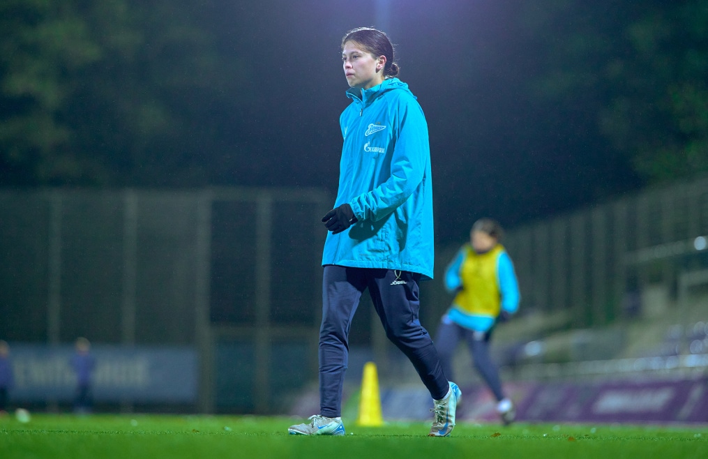 Тренировка женской молодежной команды перед матчем с «Чертаново»-м