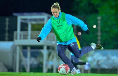 Тренировка женской молодежной команды перед матчем с «Чертаново»-м