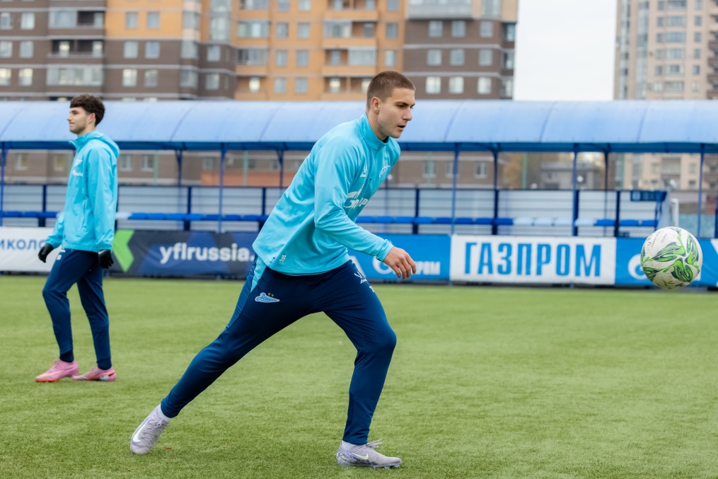 Тренировка «Зенита»-м перед матчем с ЦСКА-М