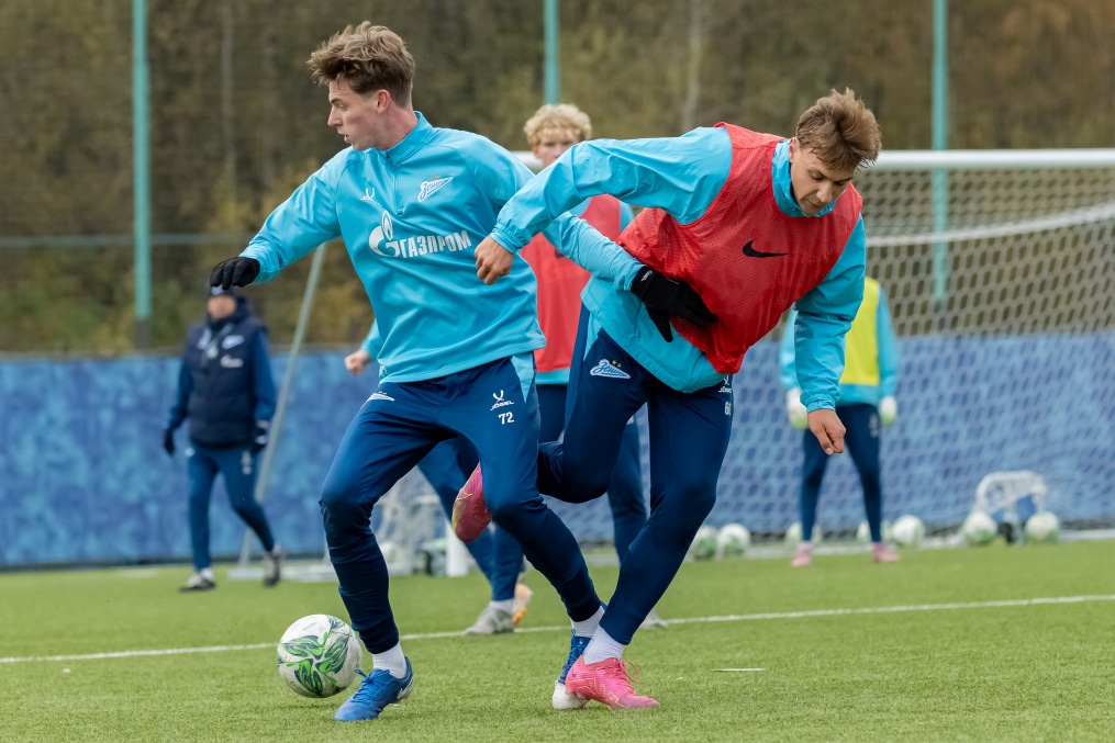 Тренировка «Зенита»-м перед матчем с ЦСКА-М