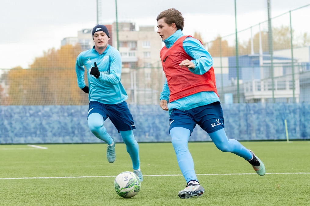 Тренировка «Зенита»-м перед матчем с ЦСКА-М