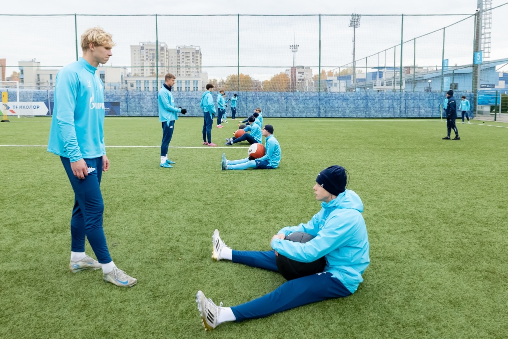 Тренировка «Зенита»-м перед матчем с ЦСКА-М