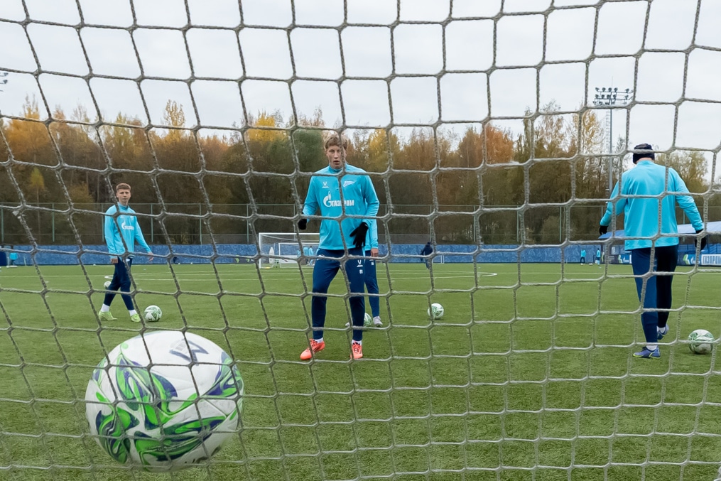 Тренировка «Зенита»-м перед матчем с ЦСКА-М