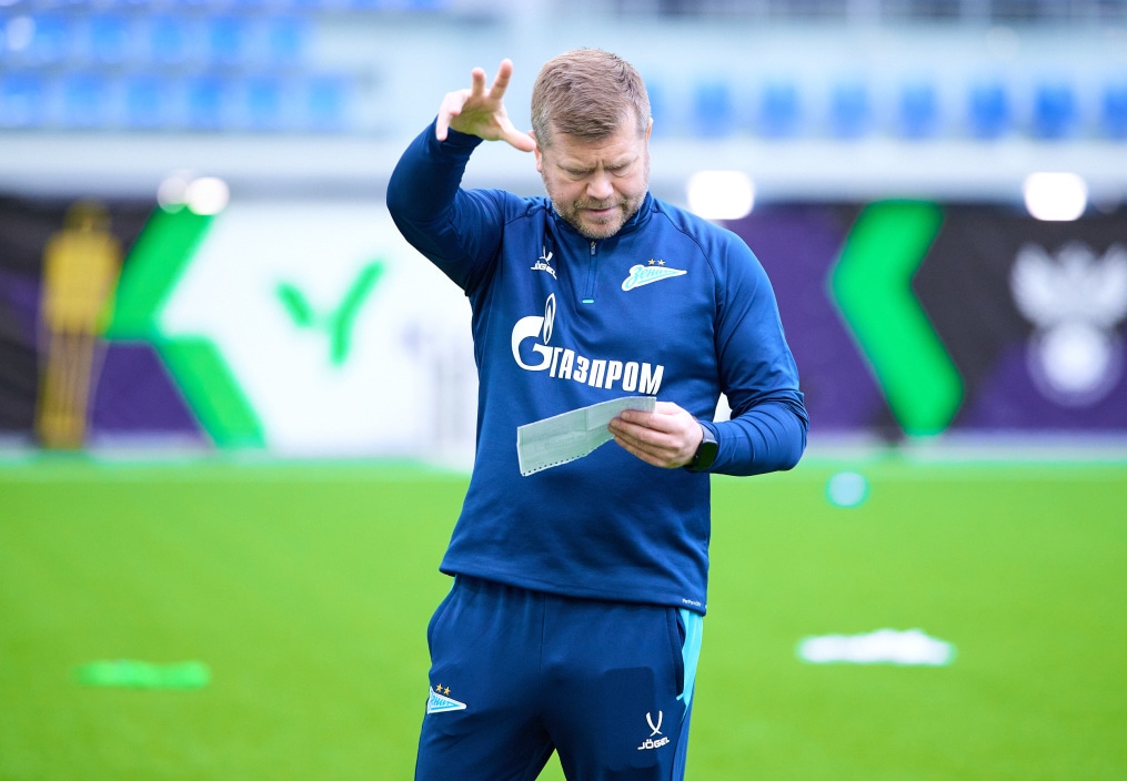 Тренировка «Зенита»-м перед товарищеским матчем с СШОР «Зенит»-м