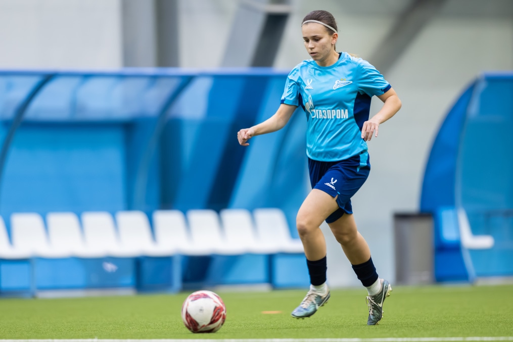 Тренировка женской молодежной команды «Зенит»