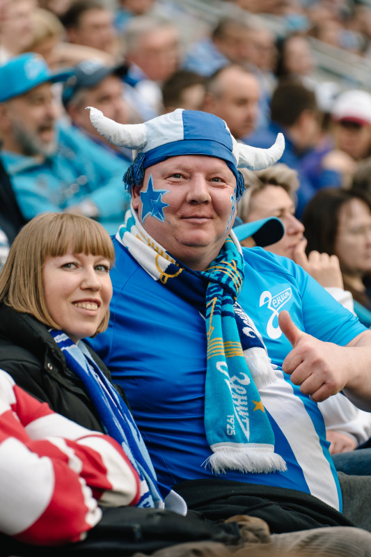 Болельщики на матче «Зенит» — «Спартак»