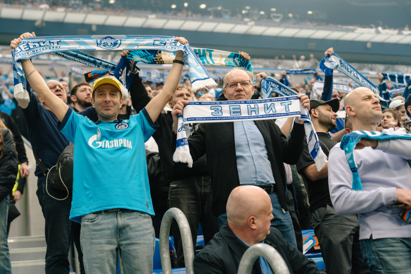 Болельщики на матче «Зенит» — «Спартак»