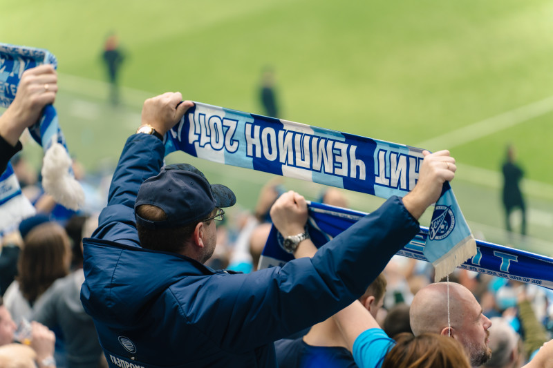 Болельщики на матче «Зенит» — «Спартак»