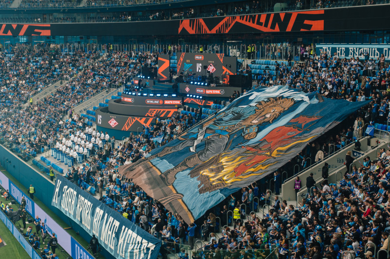 Болельщики на матче «Зенит» — «Спартак»