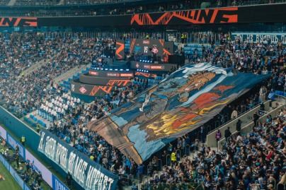 Болельщики на матче «Зенит» — «Спартак»