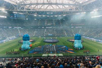 Болельщики на матче «Зенит» — «Спартак»