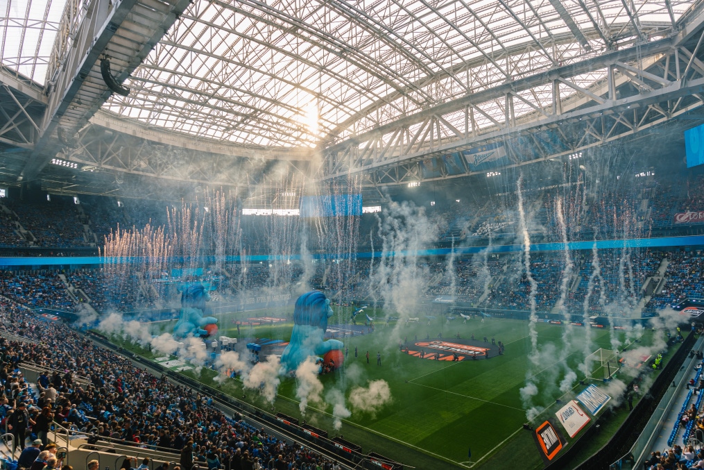 Болельщики на матче «Зенит» — «Спартак»