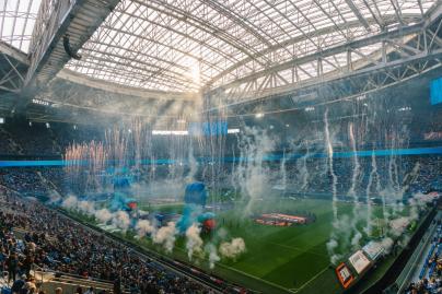 Болельщики на матче «Зенит» — «Спартак»