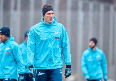 Тренировка «Зенита» в «Газпром»-тренировочном центре