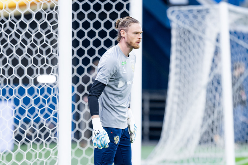 Тренировка сборной России по футболу накануне матча со сборной Мали