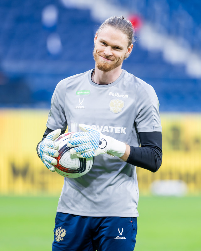 Тренировка сборной России по футболу накануне матча со сборной Мали