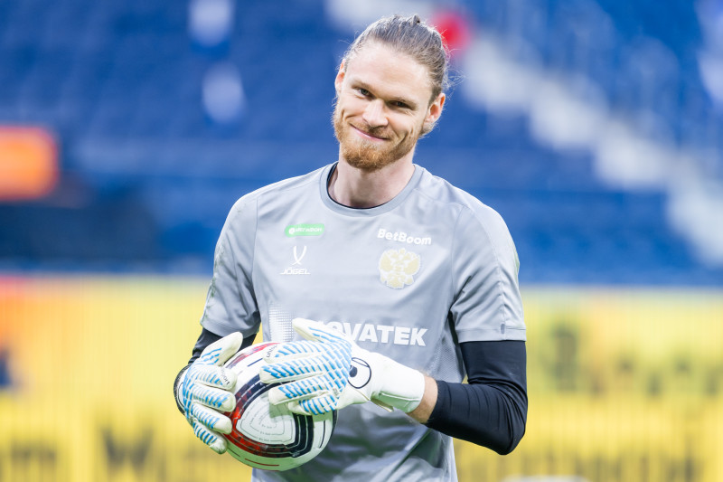 Тренировка сборной России по футболу накануне матча со сборной Мали