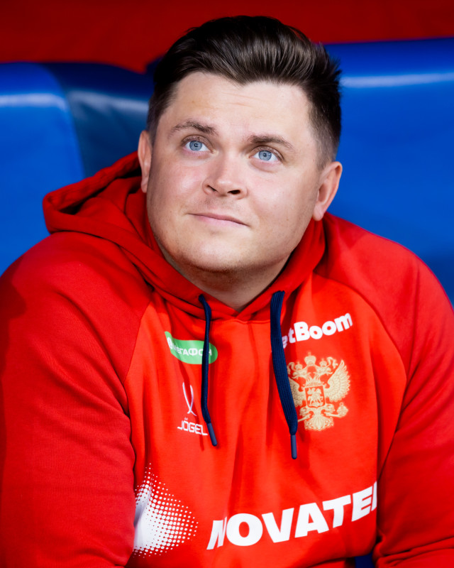 Тренировка сборной России по футболу накануне матча со сборной Мали