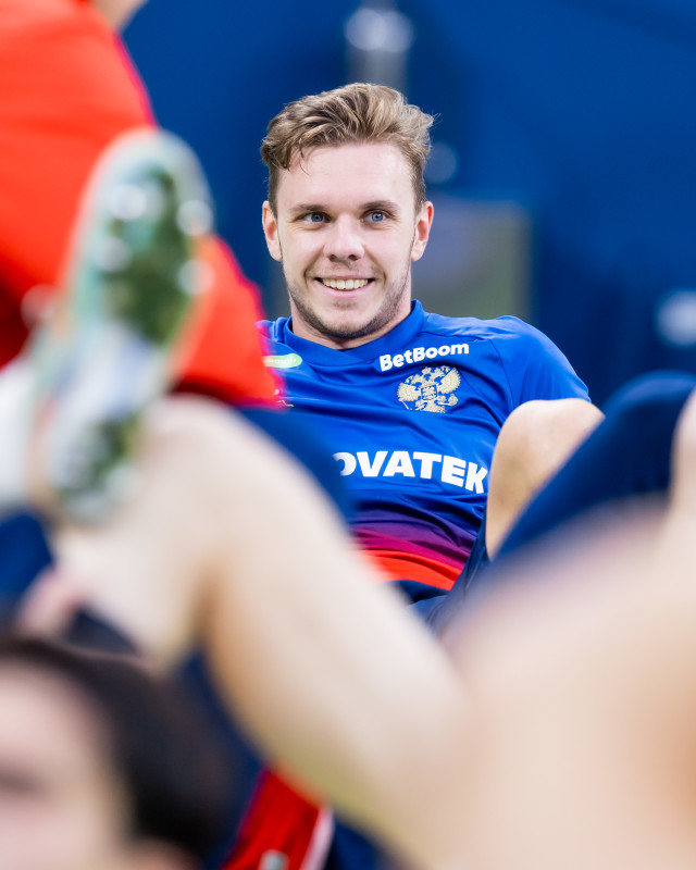 Тренировка сборной России по футболу накануне матча со сборной Мали