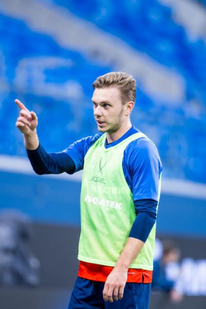 Тренировка сборной России по футболу накануне матча со сборной Мали