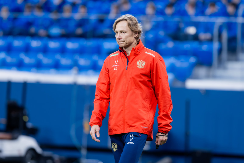 Тренировка сборной России по футболу накануне матча со сборной Мали