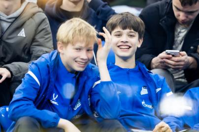 Воспитанники Академии на тренировке сборной России перед матчем с Мали