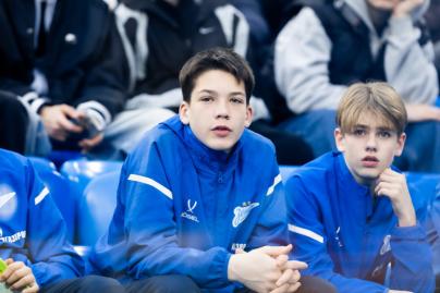 Воспитанники Академии на тренировке сборной России перед матчем с Мали