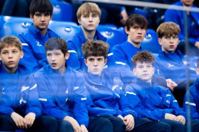 Воспитанники Академии на тренировке сборной России перед матчем с Мали