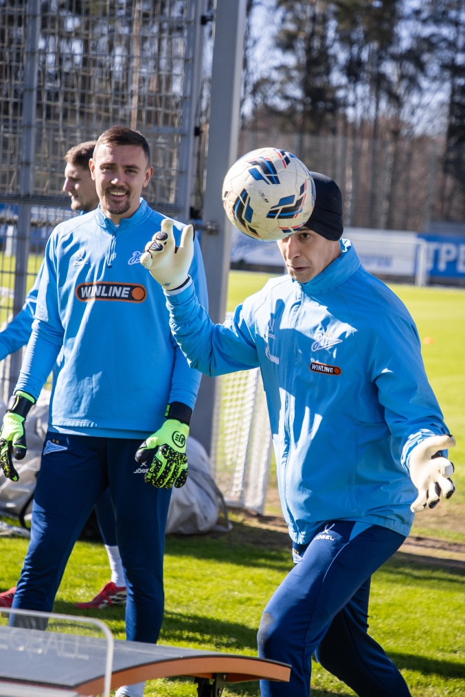 Тренировка основного состава «Зенита» перед матчем с «Крыльями Советов»