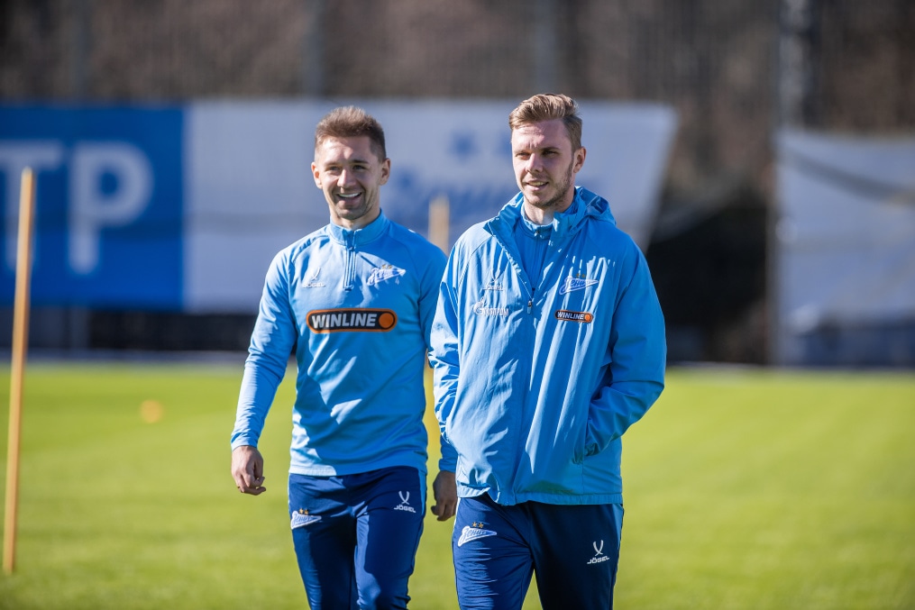 Тренировка основного состава «Зенита» перед матчем с «Крыльями Советов»