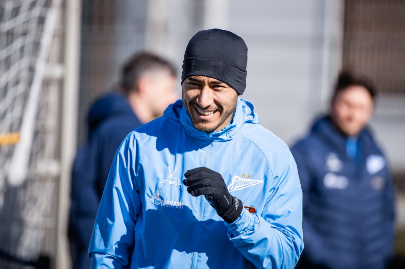 Тренировка основного состава «Зенита» перед матчем с «Крыльями Советов»