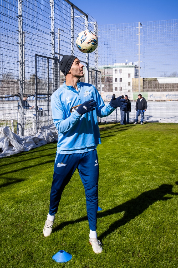 Тренировка основного состава «Зенита» перед матчем с «Крыльями Советов»