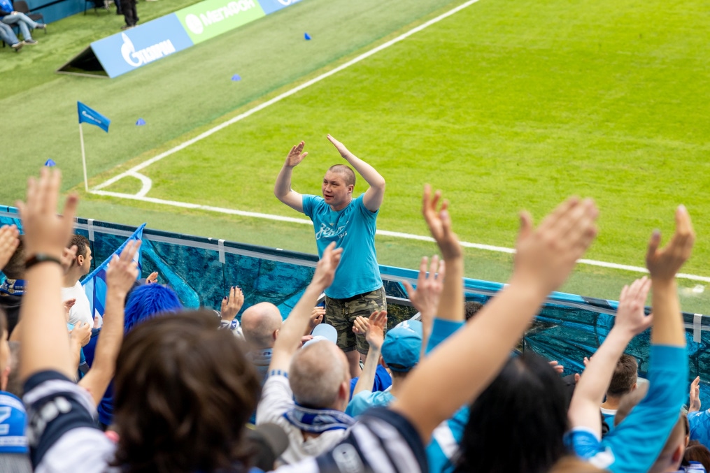 Болельщики на матче «Зенит» — «Крылья Советов»