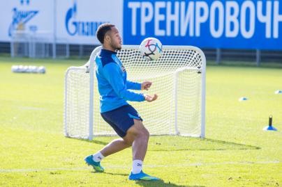 Тренировка «Зенита» перед матчем 9-го тура Альфа-Банк РПЛ с ФК «Балтика»