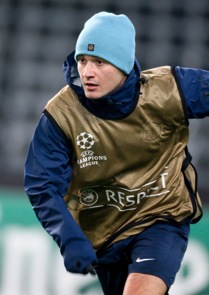 Тренировка сине-бело-голубых перед матчем ФК «Андерлехт» — ФК «Зенит»