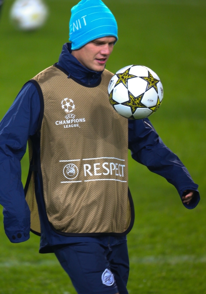 Тренировка сине-бело-голубых перед матчем ФК «Андерлехт» — ФК «Зенит»