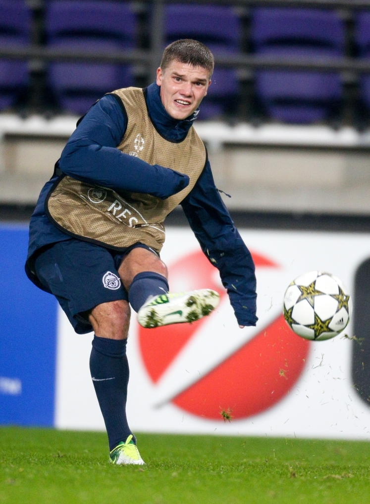 Тренировка сине-бело-голубых перед матчем ФК «Андерлехт» — ФК «Зенит»