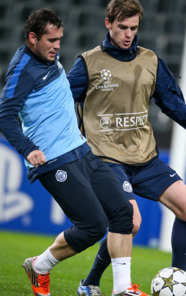 Тренировка сине-бело-голубых перед матчем ФК «Андерлехт» — ФК «Зенит»