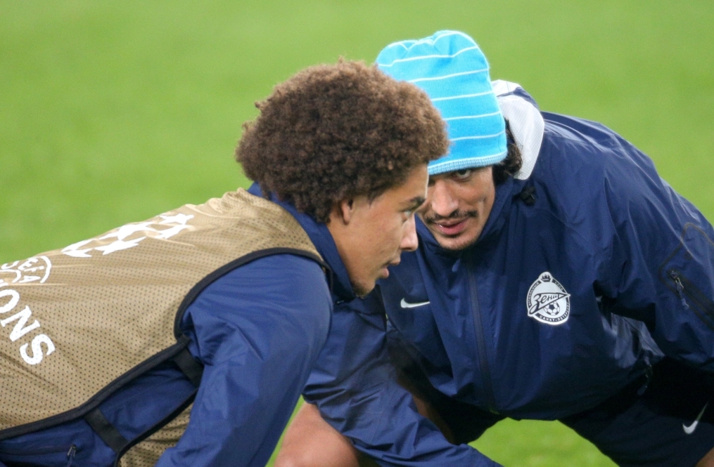 Тренировка сине-бело-голубых перед матчем ФК «Андерлехт» — ФК «Зенит»