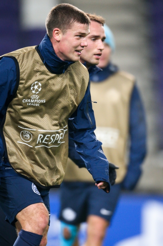 Тренировка сине-бело-голубых перед матчем ФК «Андерлехт» — ФК «Зенит»