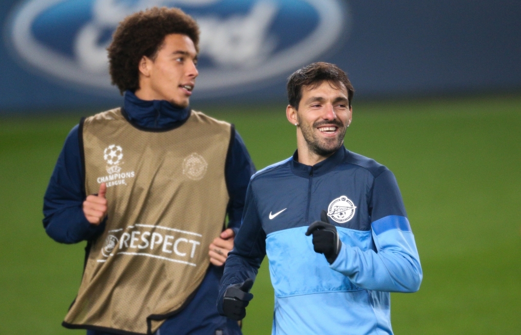 Training blue-white-blue before the match FC «Anderlecht» — FC «Zenit»