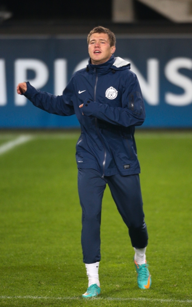 Тренировка сине-бело-голубых перед матчем ФК «Андерлехт» — ФК «Зенит»