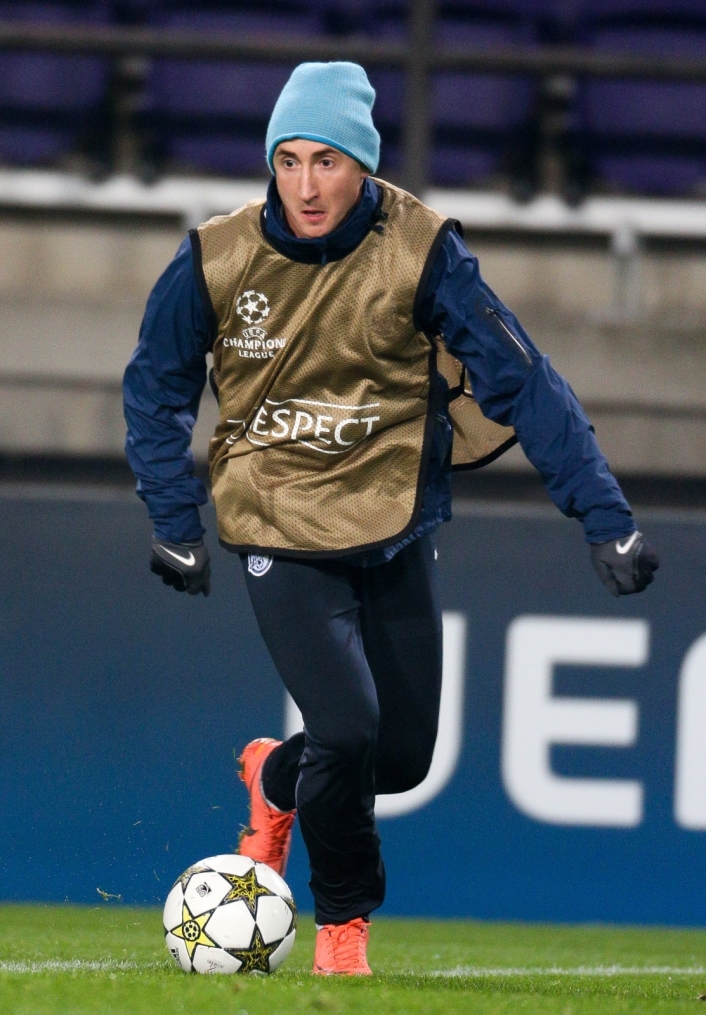 Тренировка сине-бело-голубых перед матчем ФК «Андерлехт» — ФК «Зенит»