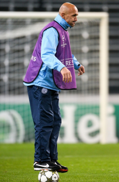 Training blue-white-blue before the match FC «Anderlecht» — FC «Zenit»