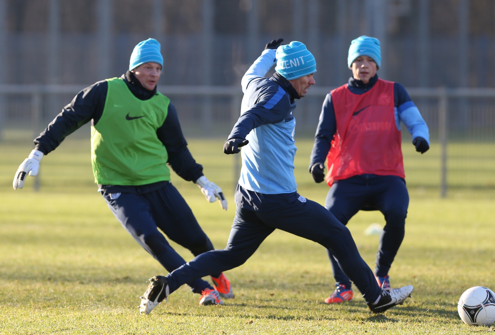 Тренировка перед матчем  «Волга» — «Зенит»