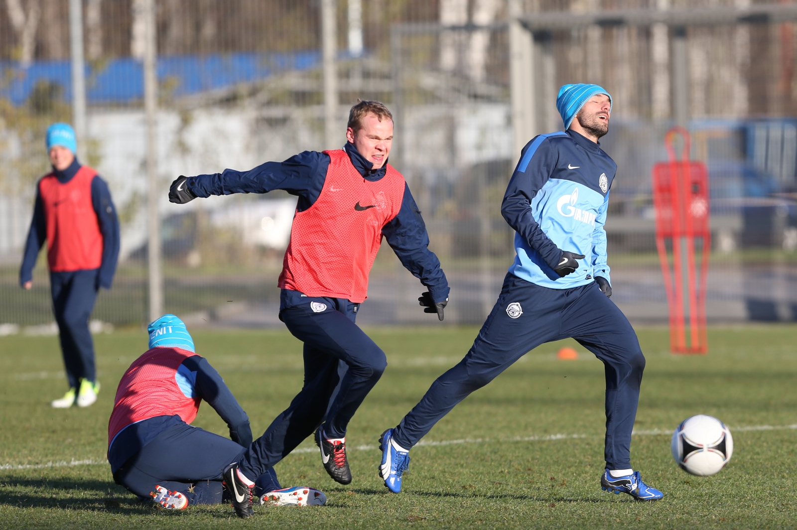 Тренировка перед матчем  «Волга» — «Зенит»