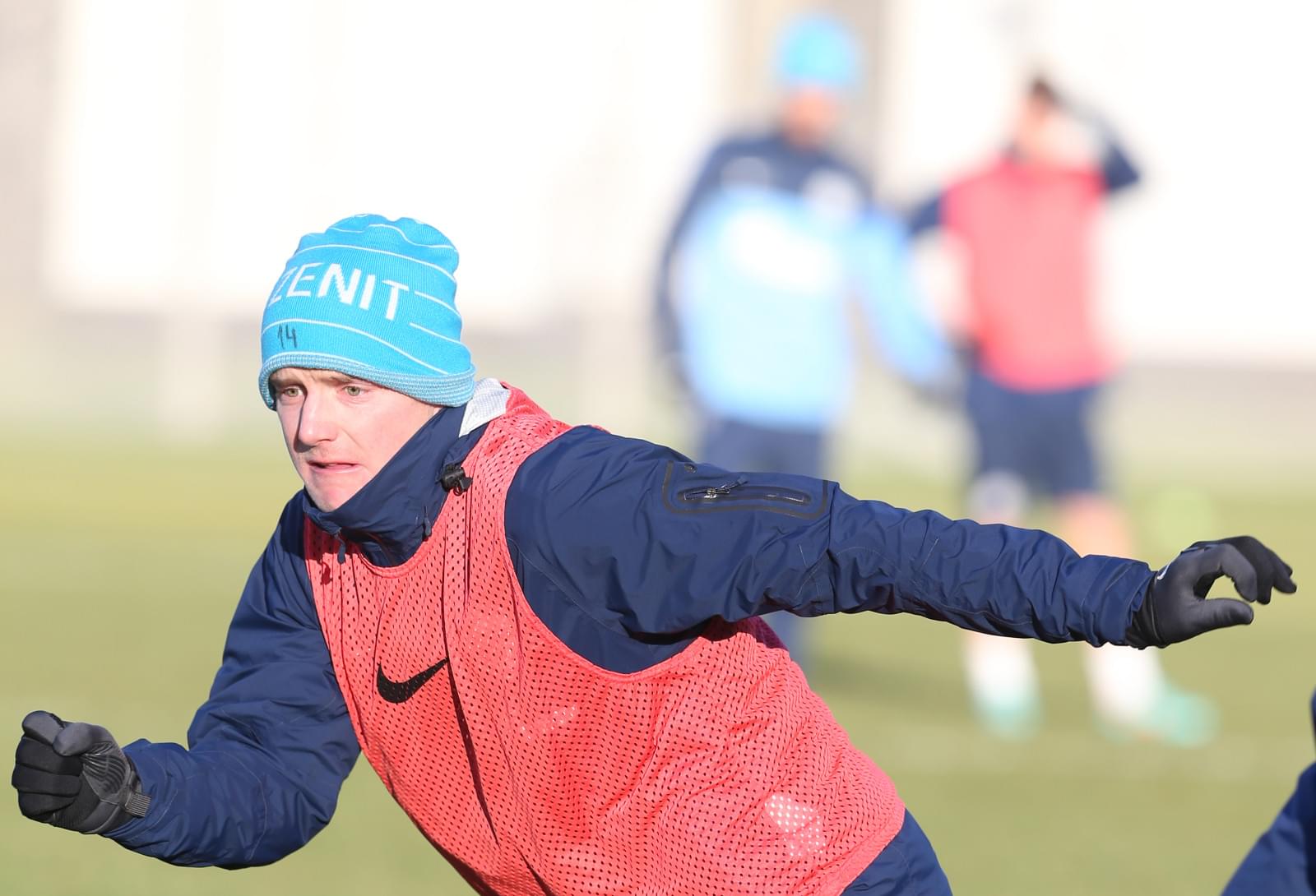 Тренировка перед матчем  «Волга» — «Зенит»