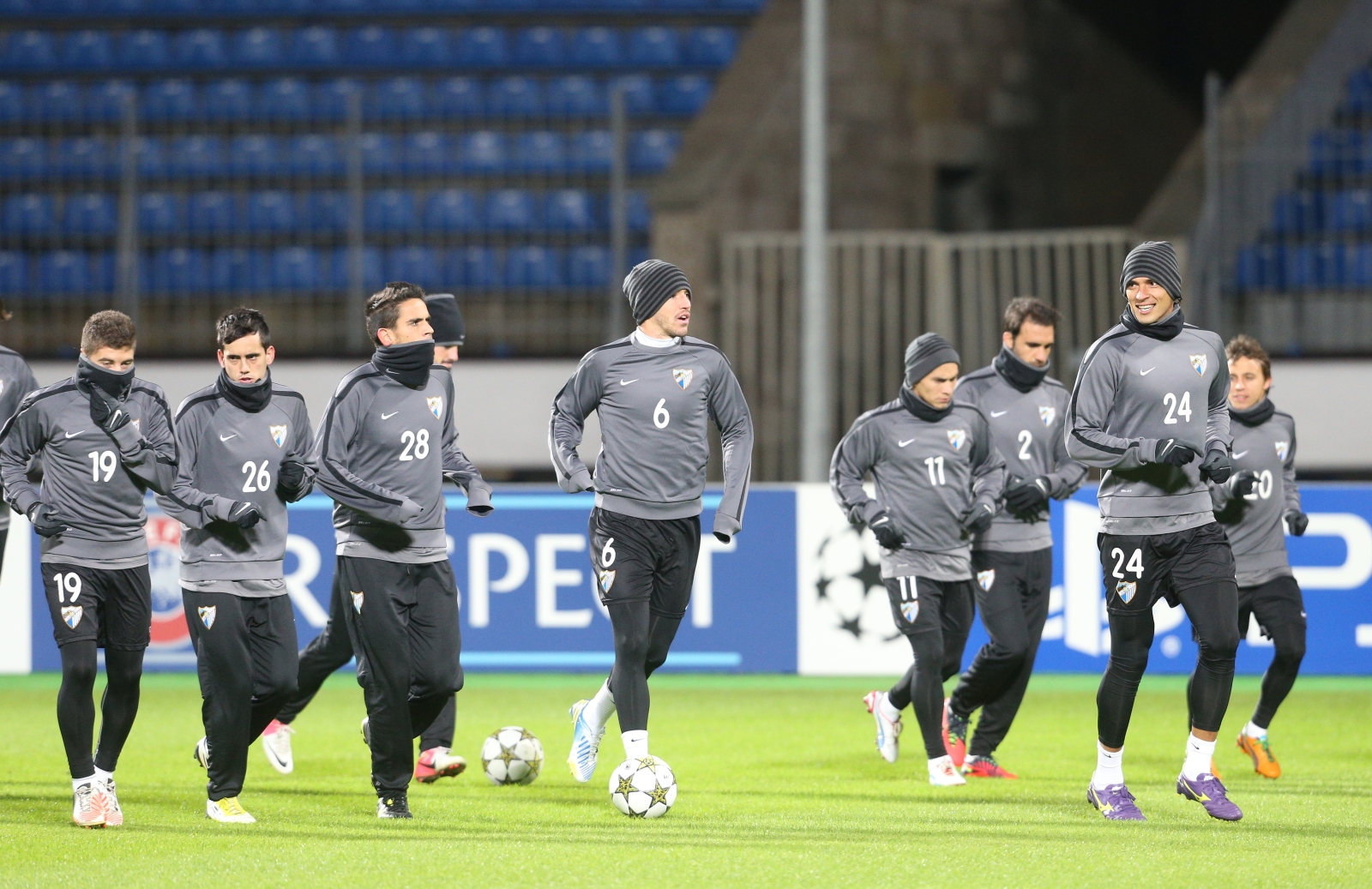 Тренировка ФК «Малага»  перед матчем «Зенит» — «Малага»