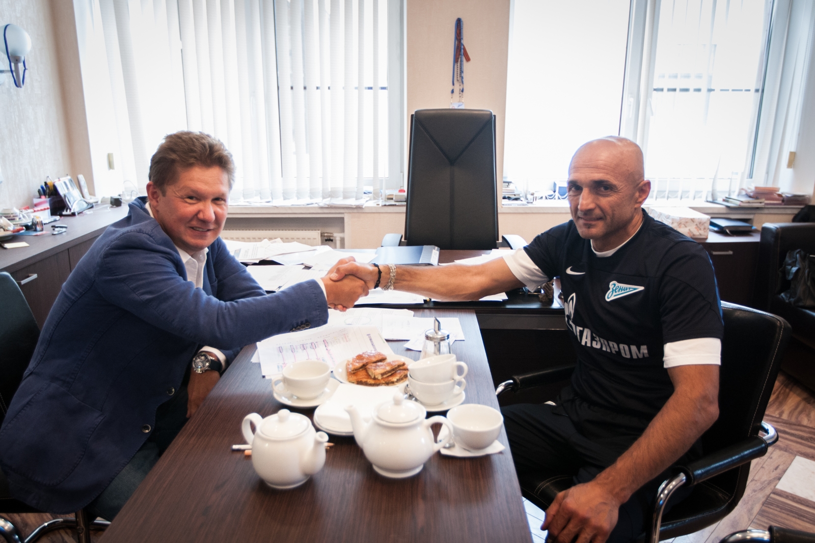 Рабочая встреча Алексея Миллера и Лучано Спаллетти